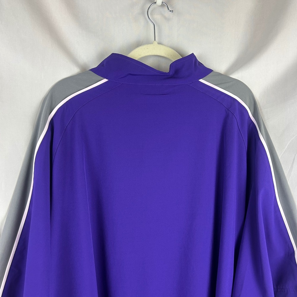 Augusta Purple Gray 1/4‎ Zip Golf Pullover Windshirt Short Sleeve Adult 4XL - Picture 8 of 10